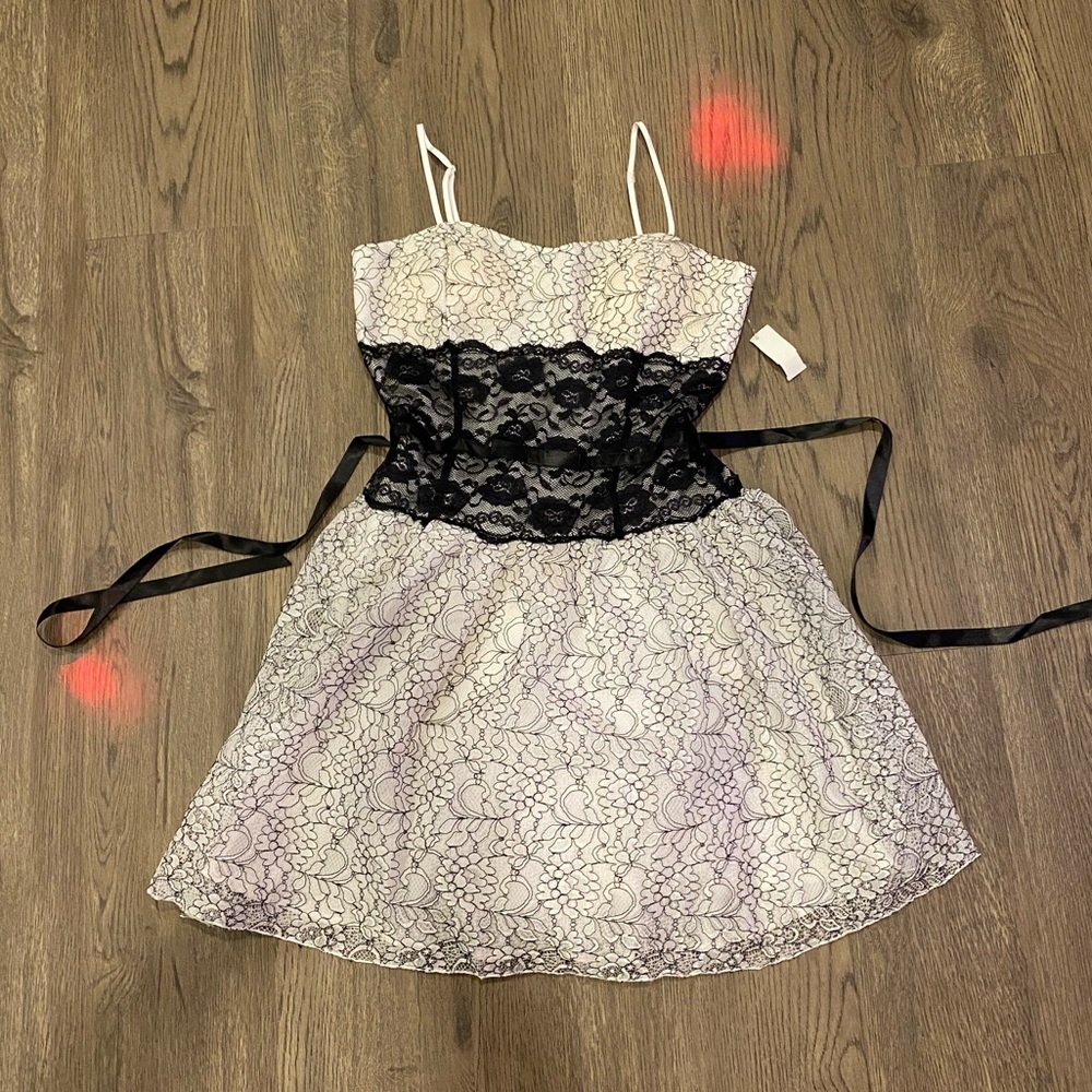 Beautiful white and black dress